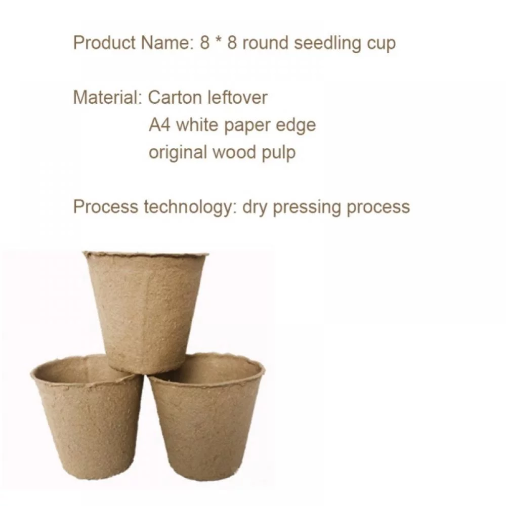 3'' Peat Pots,50 Pack Round Biodegradable Plant Starter Pots Seedling Trays