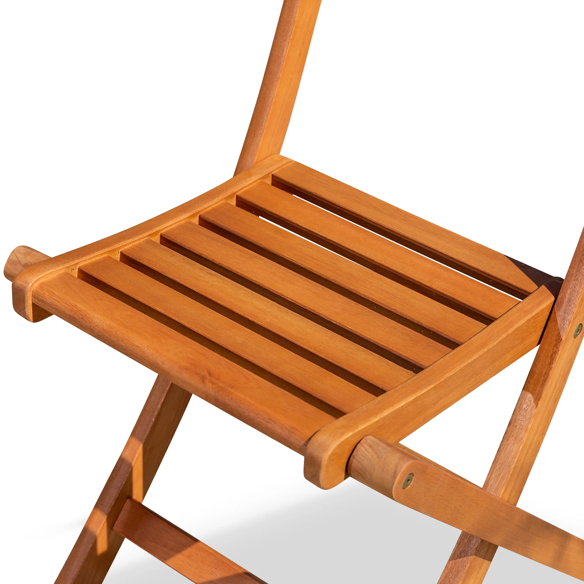 3-Piece Eucalyptus Bistro Set, Square, Natural Oil