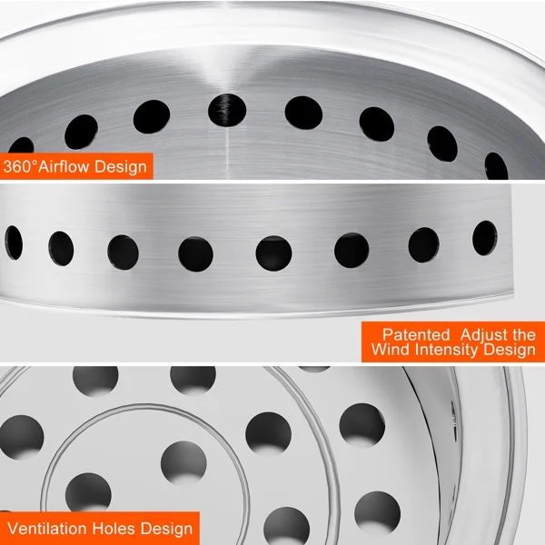 Putjou Low Smoke Fire Pit Outdoor Personal Fireplace with Portable Waterproof Cover