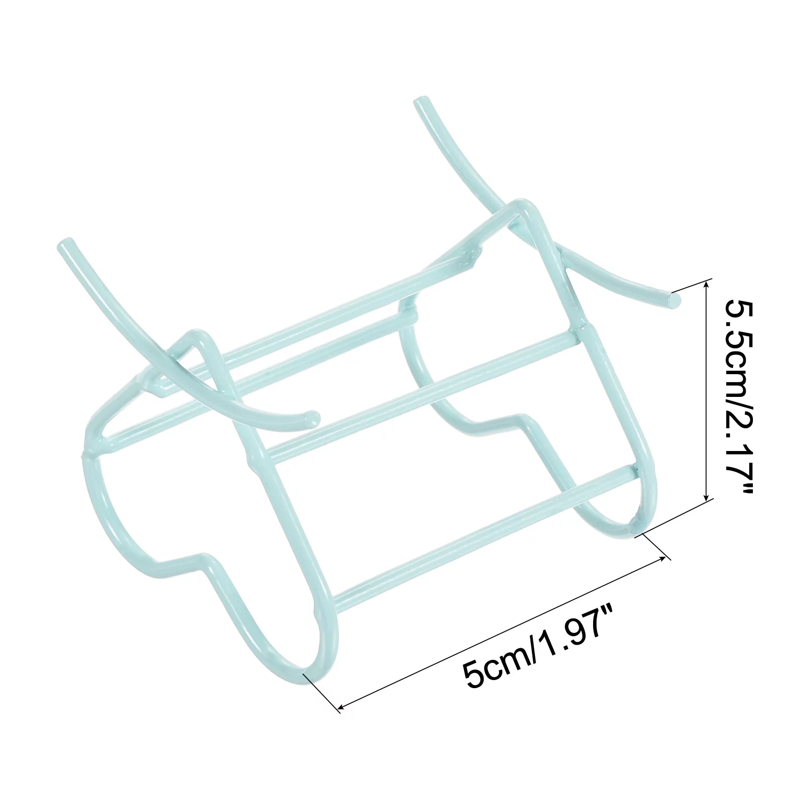 Uxcell Air Plant Holder Organizer, 3Pcs Heart Shape Metal Flower Pot Stand Container for Home Bedroom Office Decor, Blue