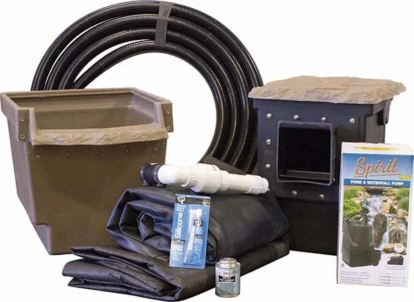 EasyPro Pond Products ET66FB Pro-Series Mini Pond Kit - Everything a Do-It-Yourselfer Needs to Build a Beautiful 6�x6� x2� Deep, 400 Gallon Water Garden or Koi Pond with Professional Grade Products