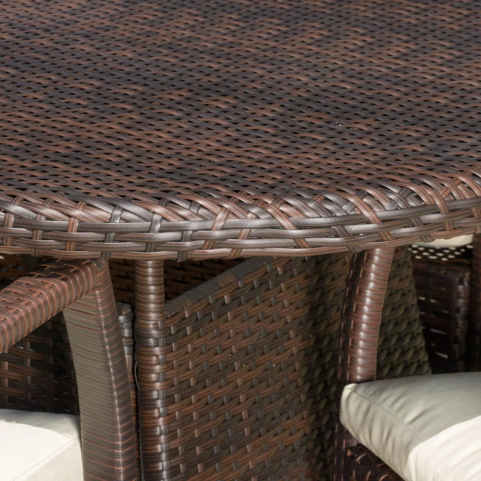 Christopher Knight Home McNeil Outdoor 7-piece Wicker Dining Set with Cushions by  Brown