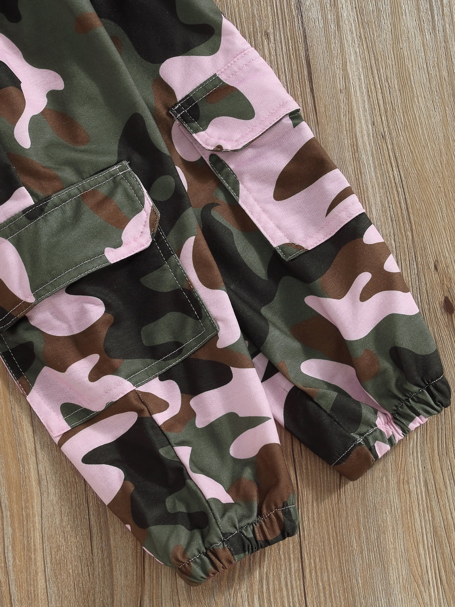 Toddler Baby Girls Fall Clothes Letter Print Long Sleeve Sweatshirt and Camouflage Pants Set 2PCS Infant Outfit