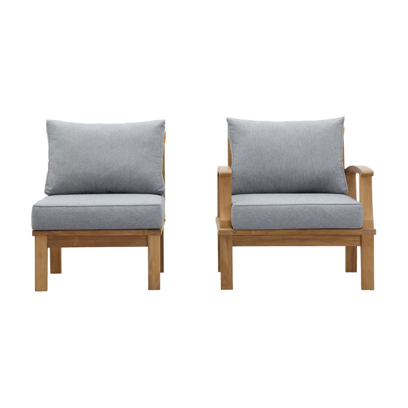 Modway Marina 2 Piece Outdoor Patio Teak Set, Multiple Colors