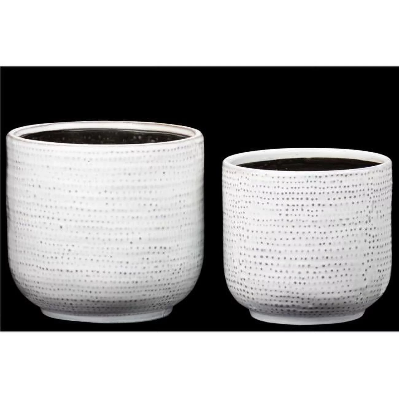 Urban Trends Collection: Ceramic Pot Gloss Glazed Finish White 5.75