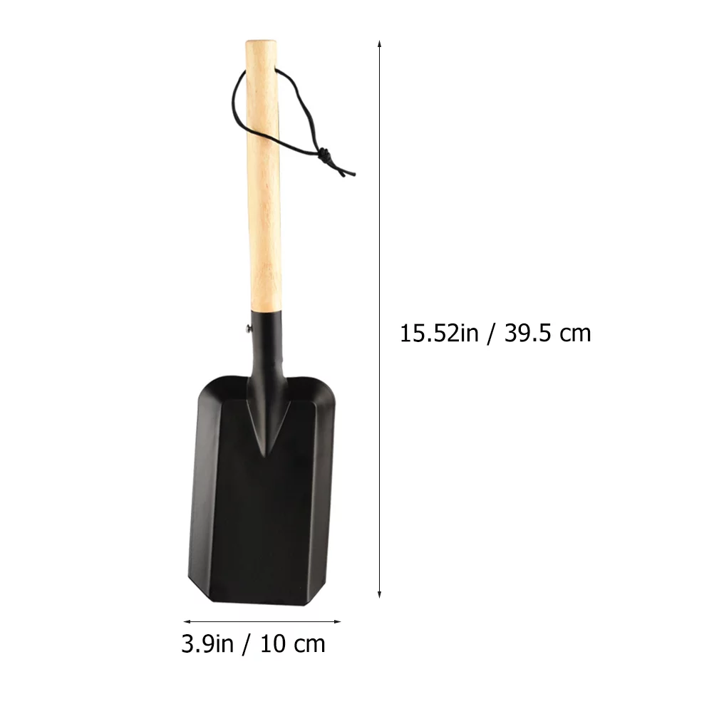 1Pc Household Garden Shovel Wooden Handle Shovel Outdoor Planting Shovel