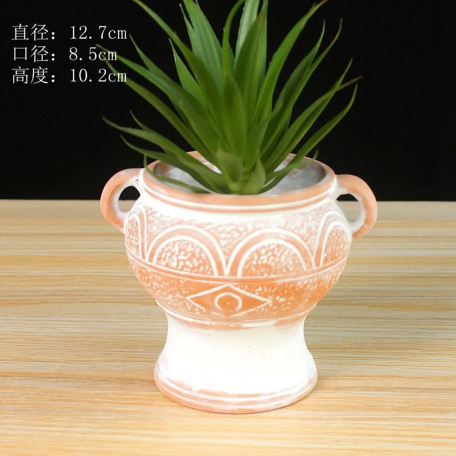 LivNxt Red Terracotta Succulent Planter - Breathable Pottery for Indoor Gardening