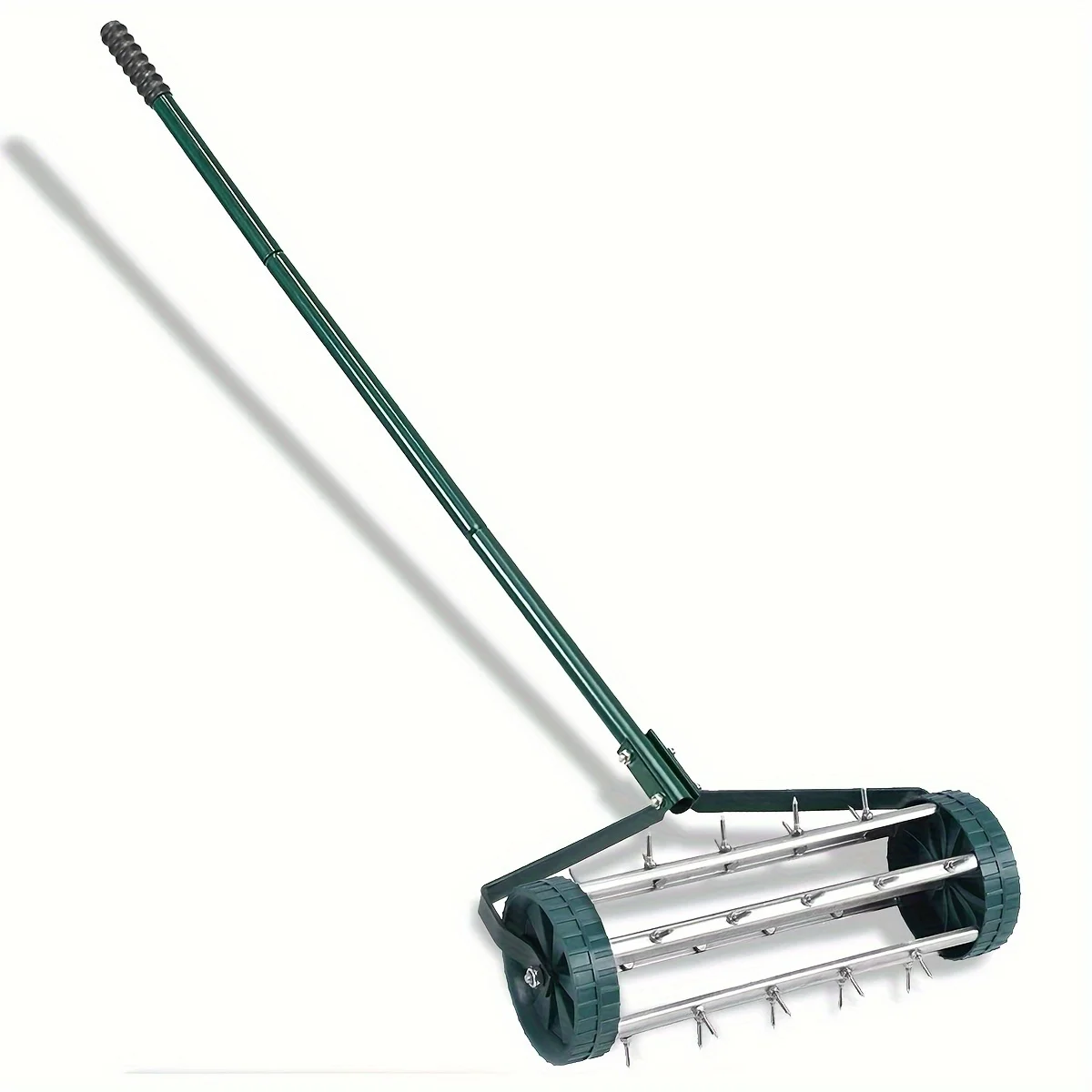 DFSDFGF32 1pc Heavy Duty Rolling Garden Lawn Aerator Roller, Home Grass Steel Handle