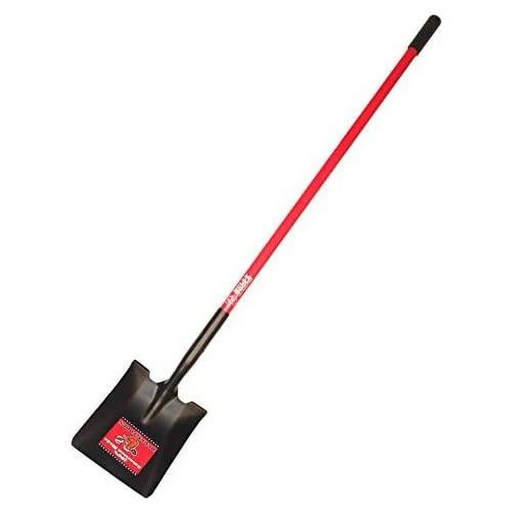 32525 14-Gauge Square Point Shovel With Fiberglass Handle (Long Handle)