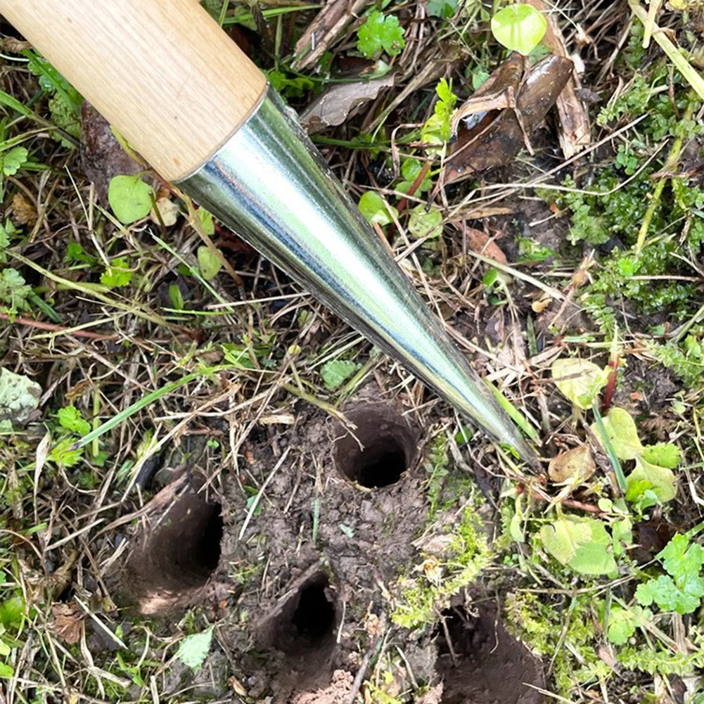 Home Gardening Wooden Handle Planting Tool Hand Digger Remover Lifter Tool