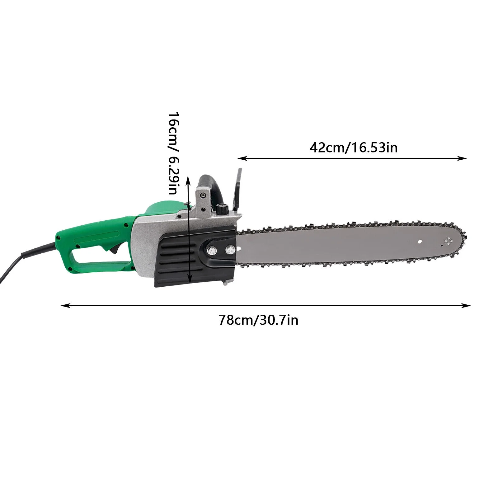 1300W Electric Chain Saw Corded Tree Logging Chainsaw with 1.5m Power Cord Wood Cutter