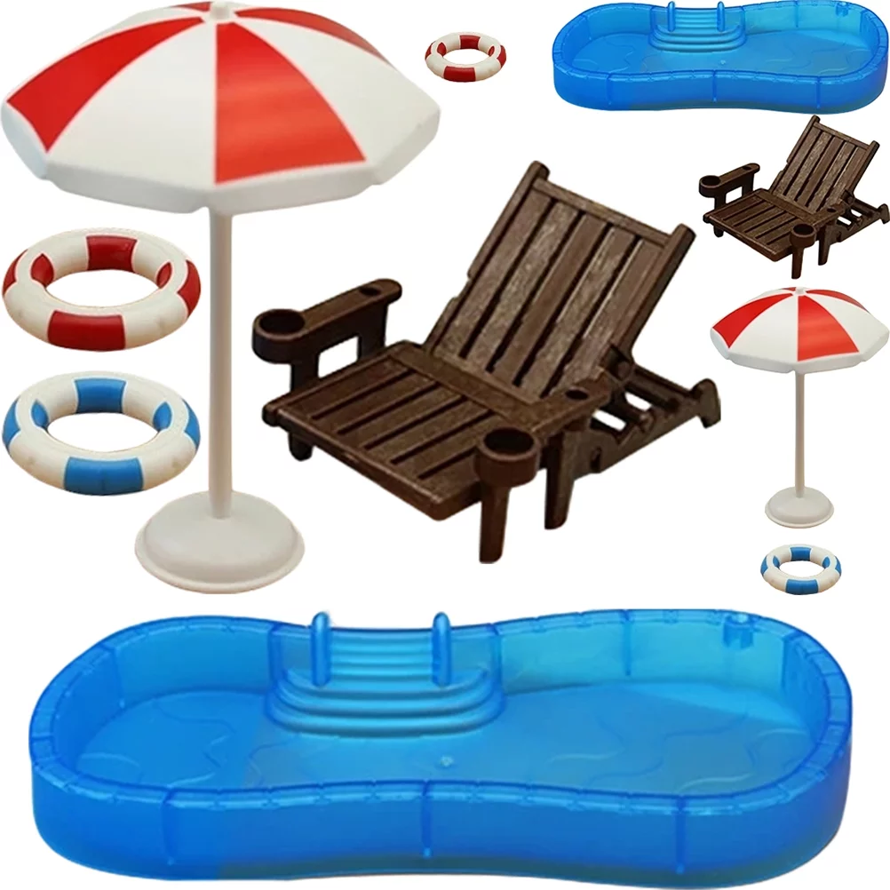 Qumonin Doll House Pool Set with Accessories & Props