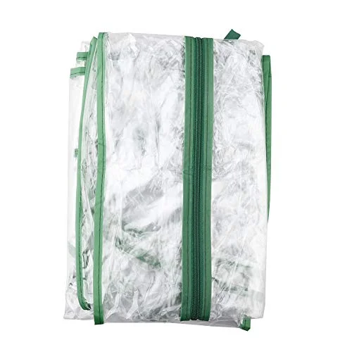 MSUIINT 4 Tier Greenhouse Replacement Cover, Transparent Waterproof PVC Plant Cover Greenhouse Tent with Zipper Portable Greenhouse Cover for Plants Cold Frost Protection Wind Rain Proof