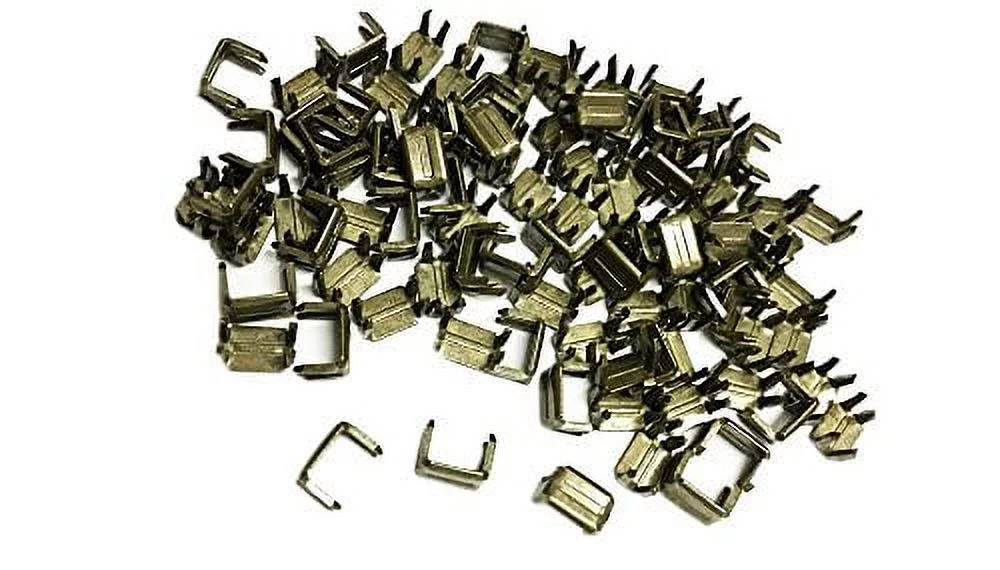 Zipperstop Wholesale - Zipper Repair Kit Solution -100 Pcs of Antique Metal Bottom Stoppers for Spiral Slider Bottom Replacement Repair Fit Antique Brass Zipper #3 and #4.5