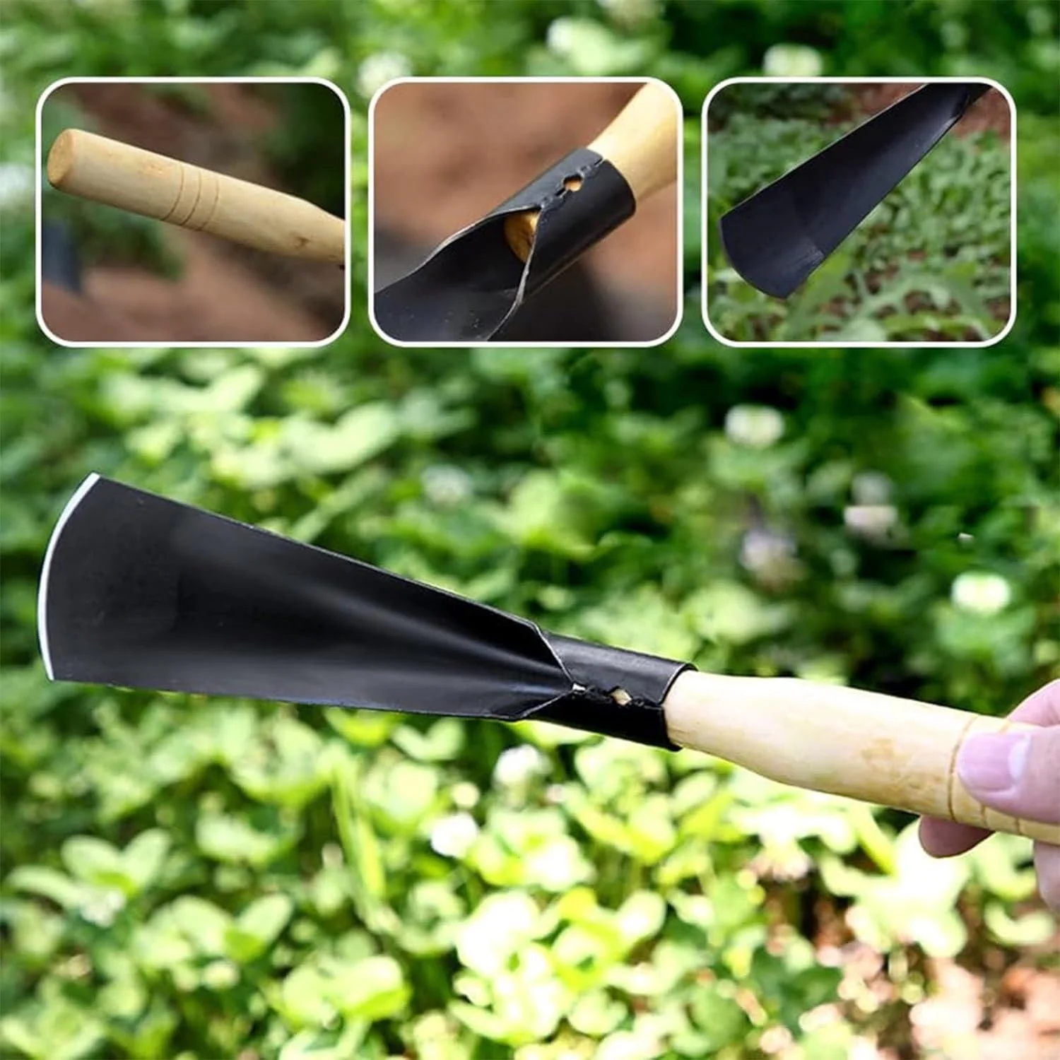 New Garden Hand Trowel Small Gardening Hand Tools Shovels  Garden Shovel  Shovels for Digging Gardening  Manganese Steel Garden Trowel with Wooden Handle  Outdoor Garden Cleaning Shovel (