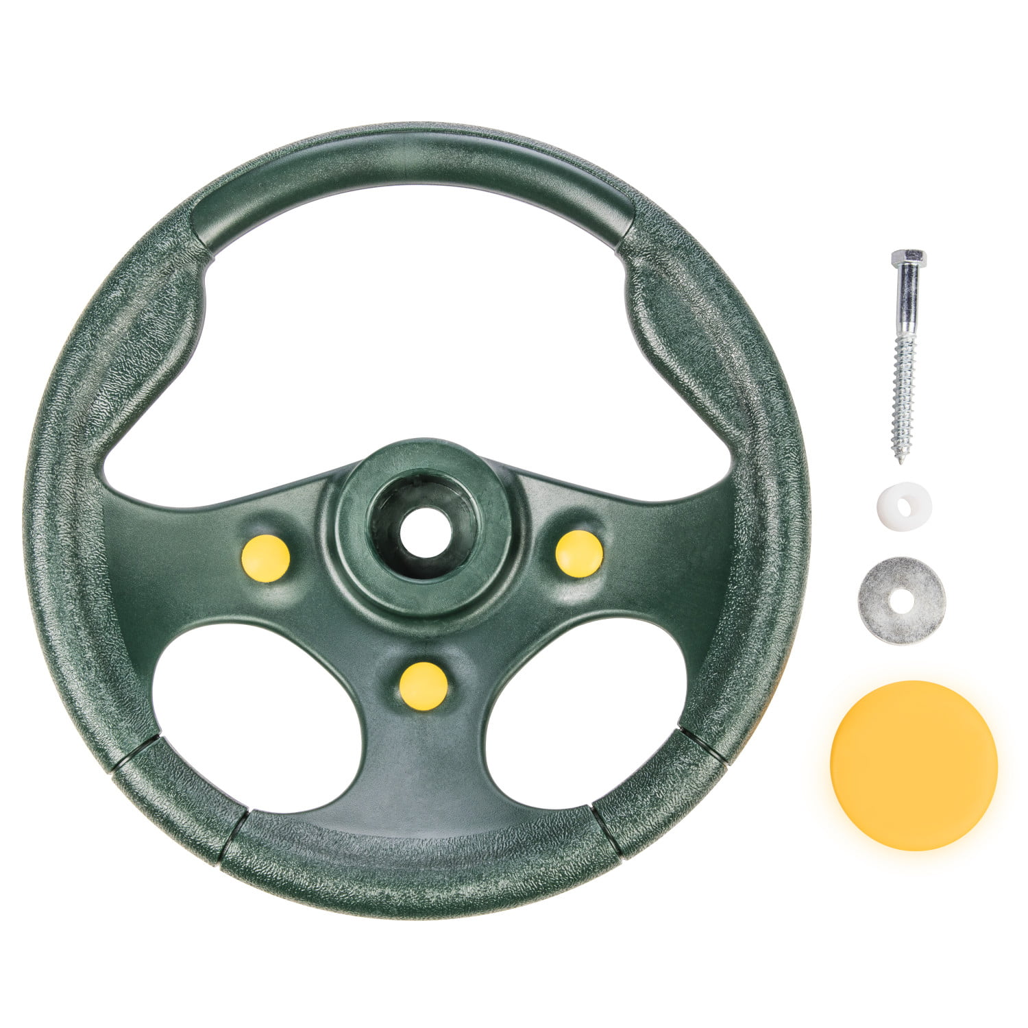 Jack and June Signature Playset Yellow and Green Racing Wheel Made from Heavy Duty, Long-Lasting Material