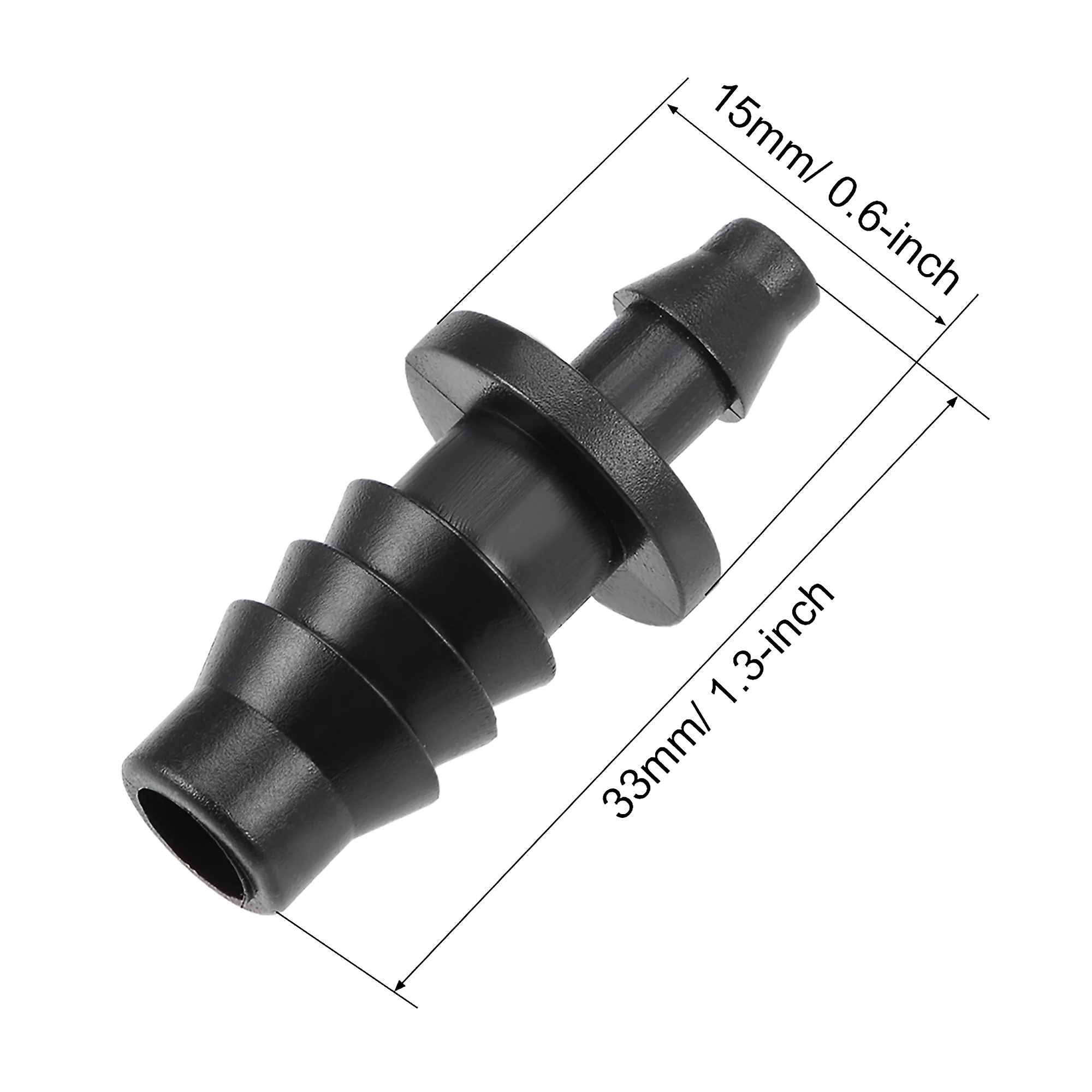 Barb Drip Pipe 4mm and 8mm Inner Diameter Hose Plug Connector for Garden Irrigation System, Plastic 10pcs