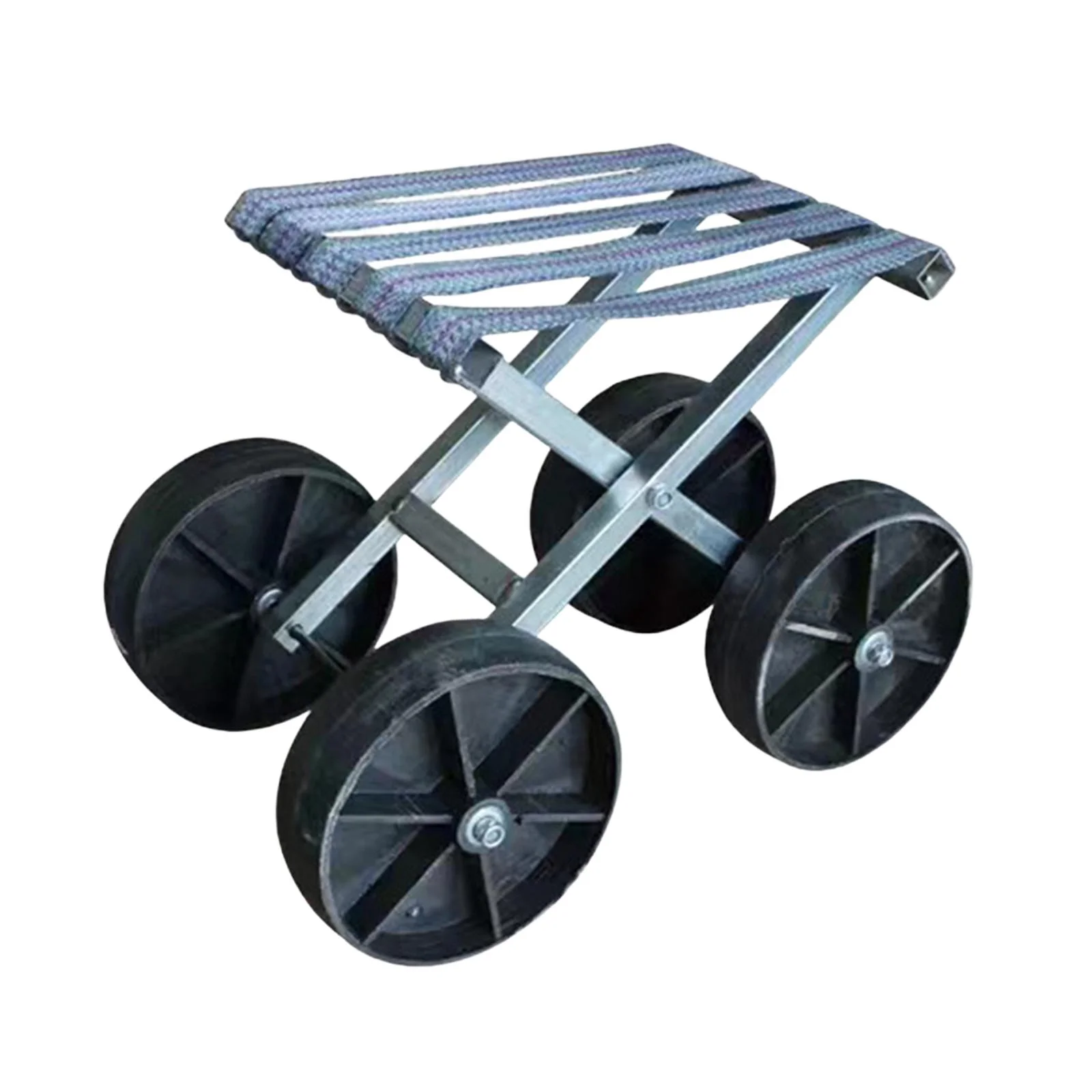 perfk Garden Stool with Wheels Farm Work Fishing Chair for Picking Planting Garage