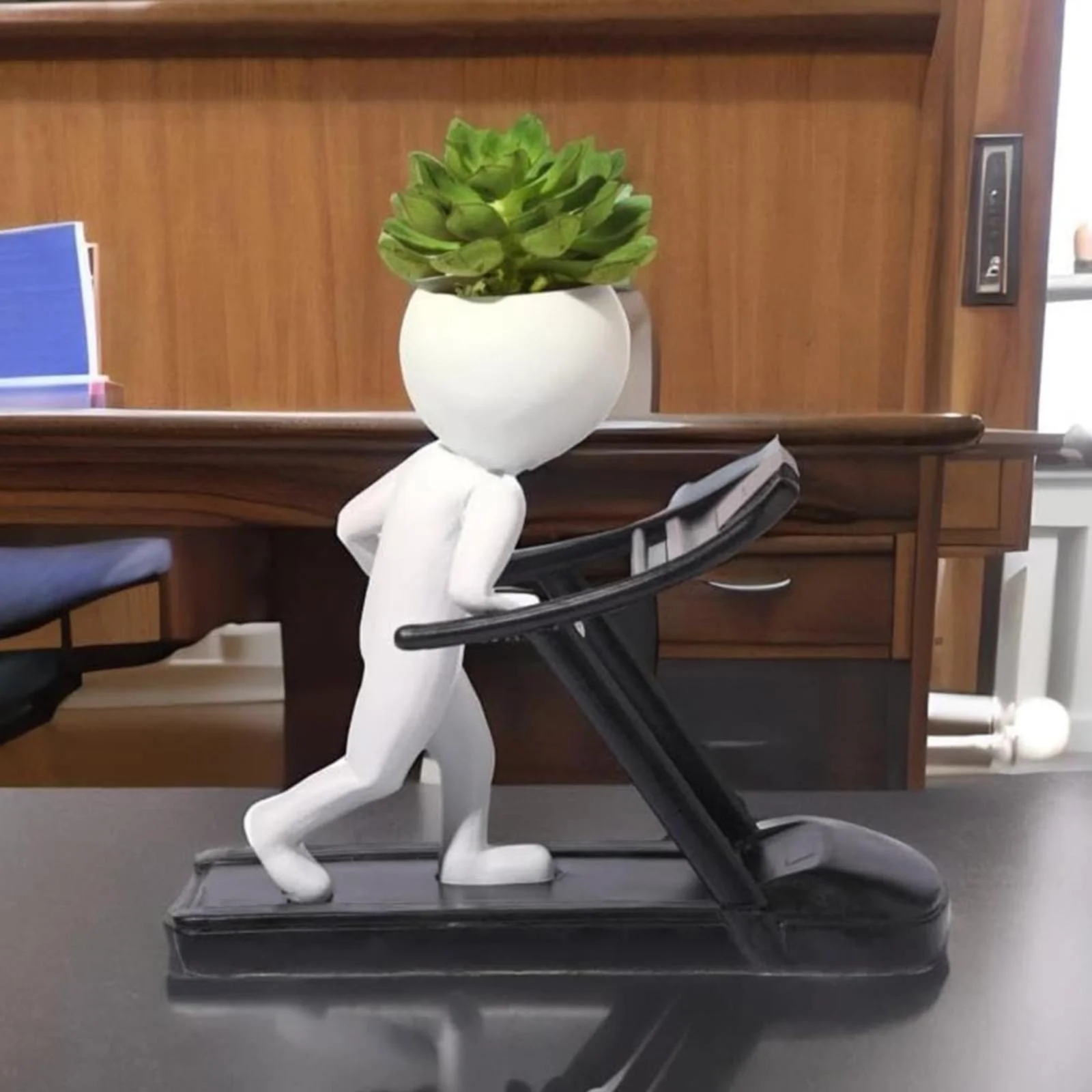 LHWEN Yoga Pose Figure Action Succulent Plant Pot Adorable Resin Pot for Air Plants Stress Reducing Decoration for Home and Office Perfect Gift for Plant Lovers Desk Shelf Windowsill and More