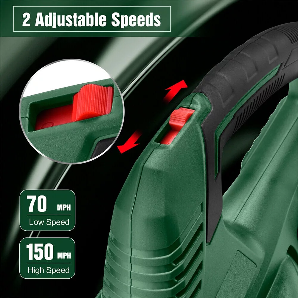 JLLOM Rechargeable Leaf Blower - 20V Handheld Blower for Lawn Care and Outdoor Cleaning