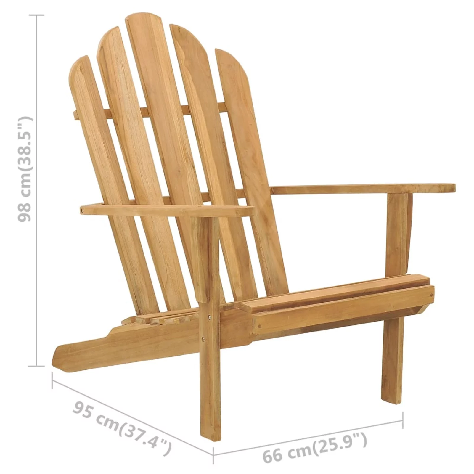 moobody Adirondack Chair Solid Teak Wood