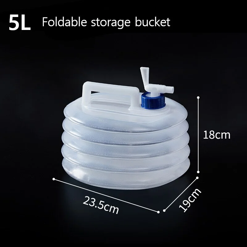 5/15L Collapsible Water Container Outdoor Hiking Fishing Foldable Water Bag Camping Water Tank Bucket