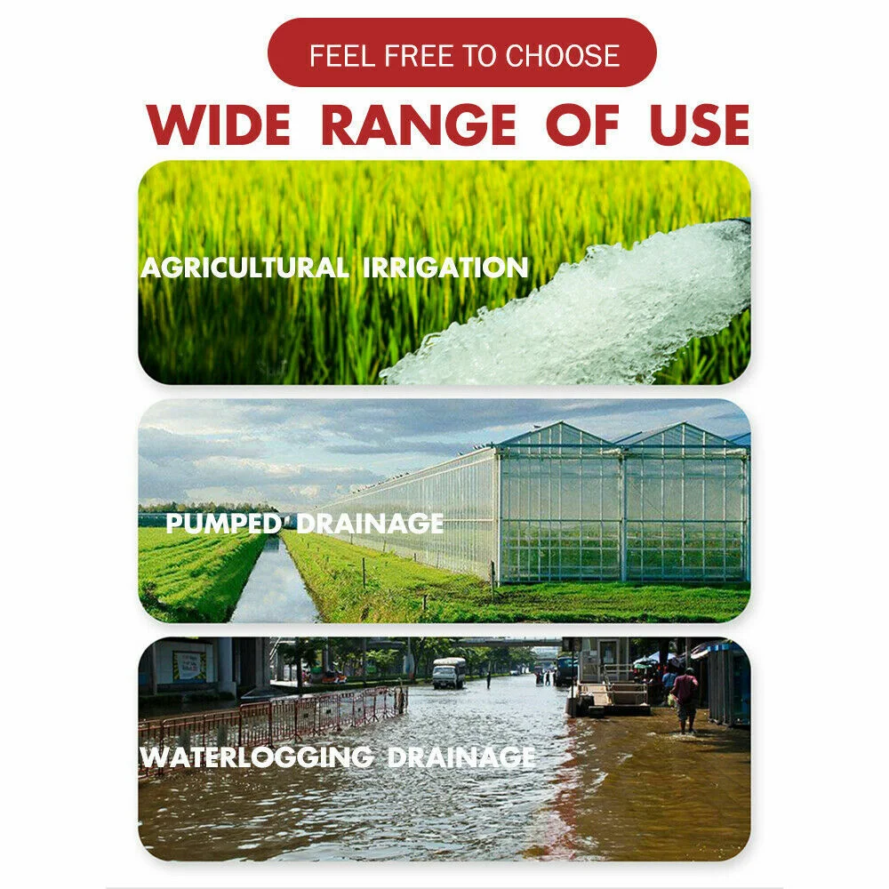 ETOSHA Gas Water Pump 6.5HP Transfer 1.5'' Irrigation Fire Fighting Hi-Flow