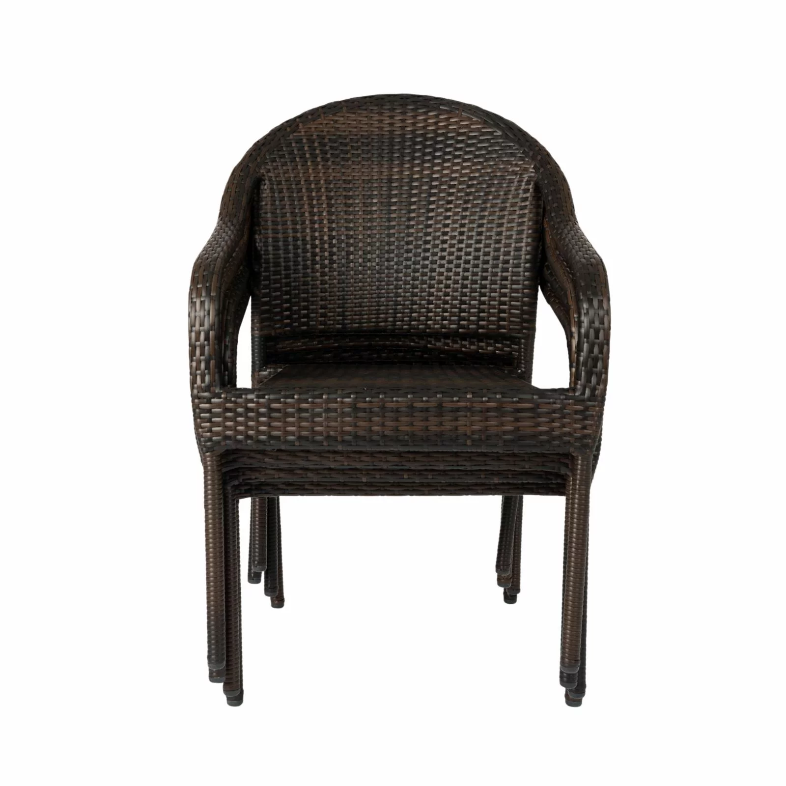 Balkene Home Rhodos Resin Wicker Stacking Patio Dining Chair - Set of 4