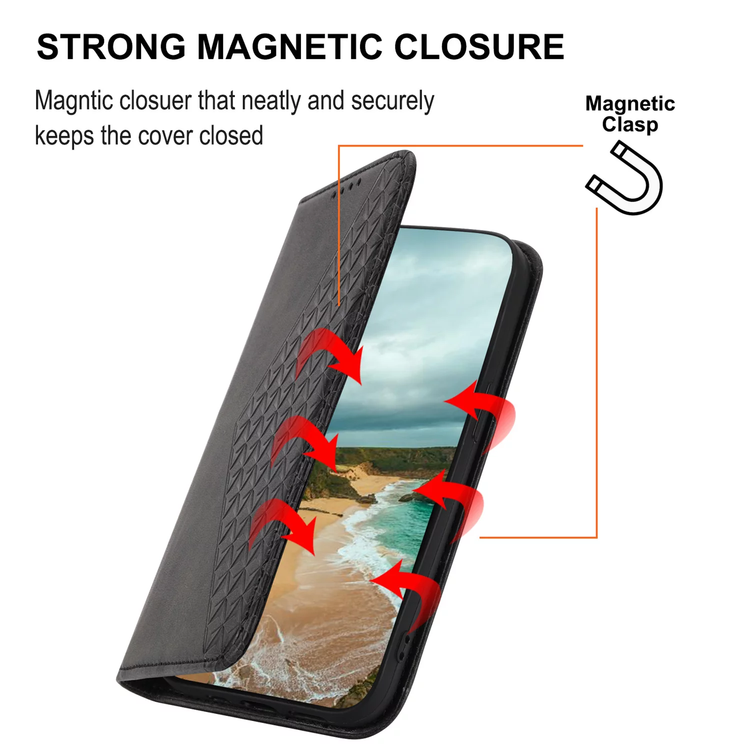 Tarise for Google Pixel 6a Phone Case, PU Leather Shockproof Flip Folding Kickstand Card Holder Pocket Wallet Wrist Strap Handbag Magnetic Closure Slim Case Cover for Google Pixel 6a 6.1 inch, Black
