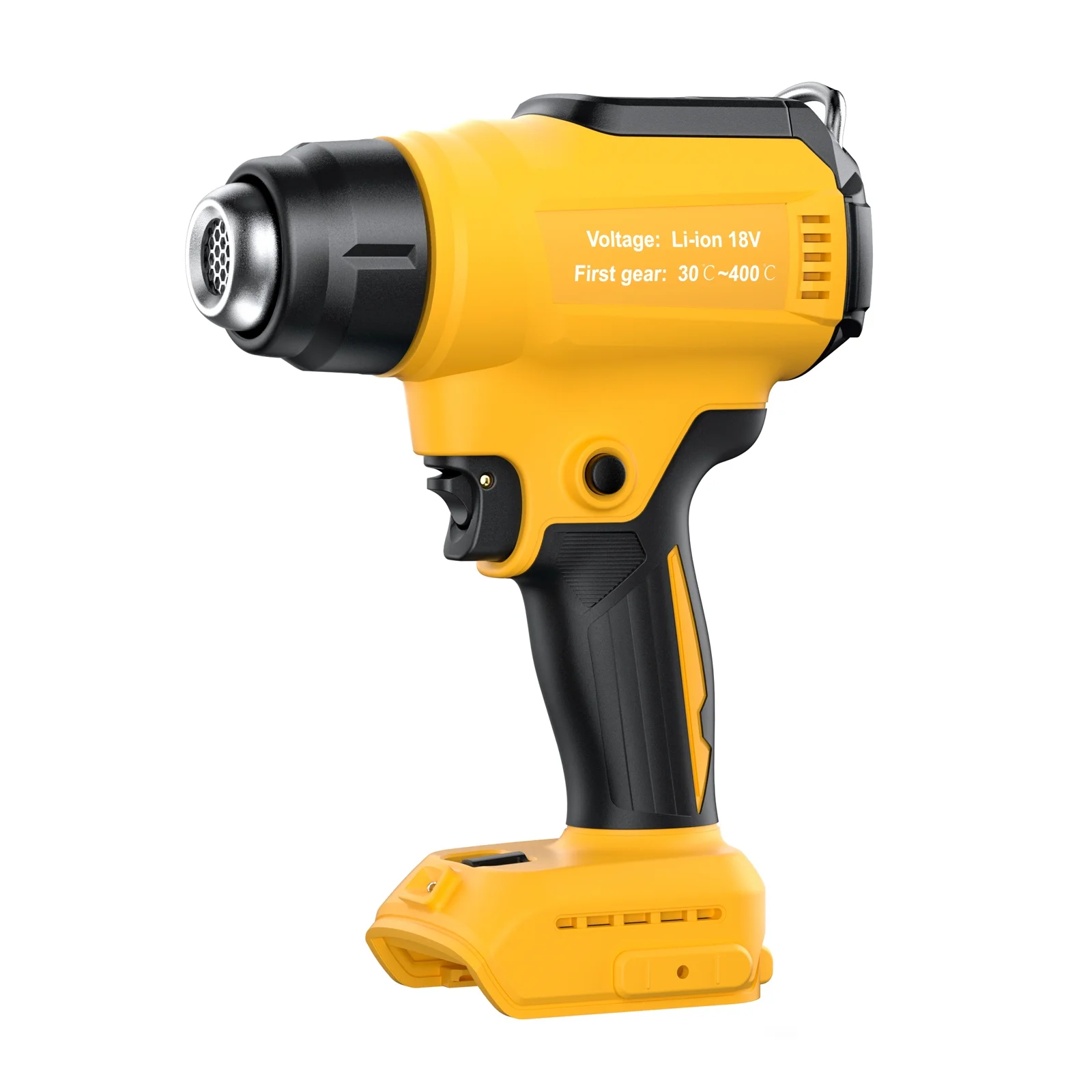 Turpow Cordless Heat Gun for DeWALT 20v Battery, Lithium Hot Air Gun, 4 Nozzle Attachments, 2-Temp Setting Max 752°F(400°C), Heat Gun for Shrink Wrapping, Tube Bending (Tool Only, NO Battery)