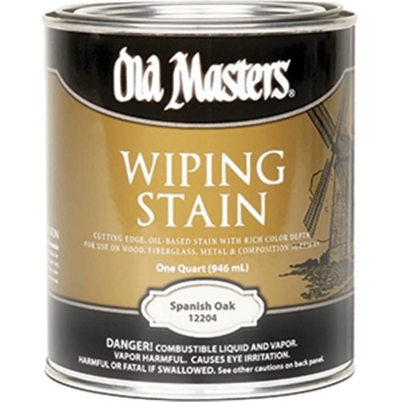Old Masters 12204 Spanish Oak Wiping 240 Voc Stain - 1 Quart