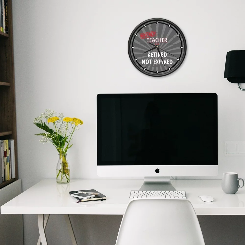 Retired Bounty Hunter Design Wall Clock | Precision Quartz Movement | Retired Not Expired Funny Home Décor | Home, Office or Bedroom Decoration Retirement Personalized Gift