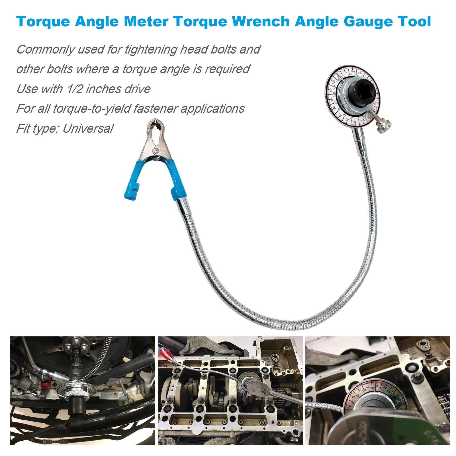 Nebublu Torque Angle Meter,Torque Wrench Tool Torque Meter Torque Buzhi Torque Torque Ziem Rookin