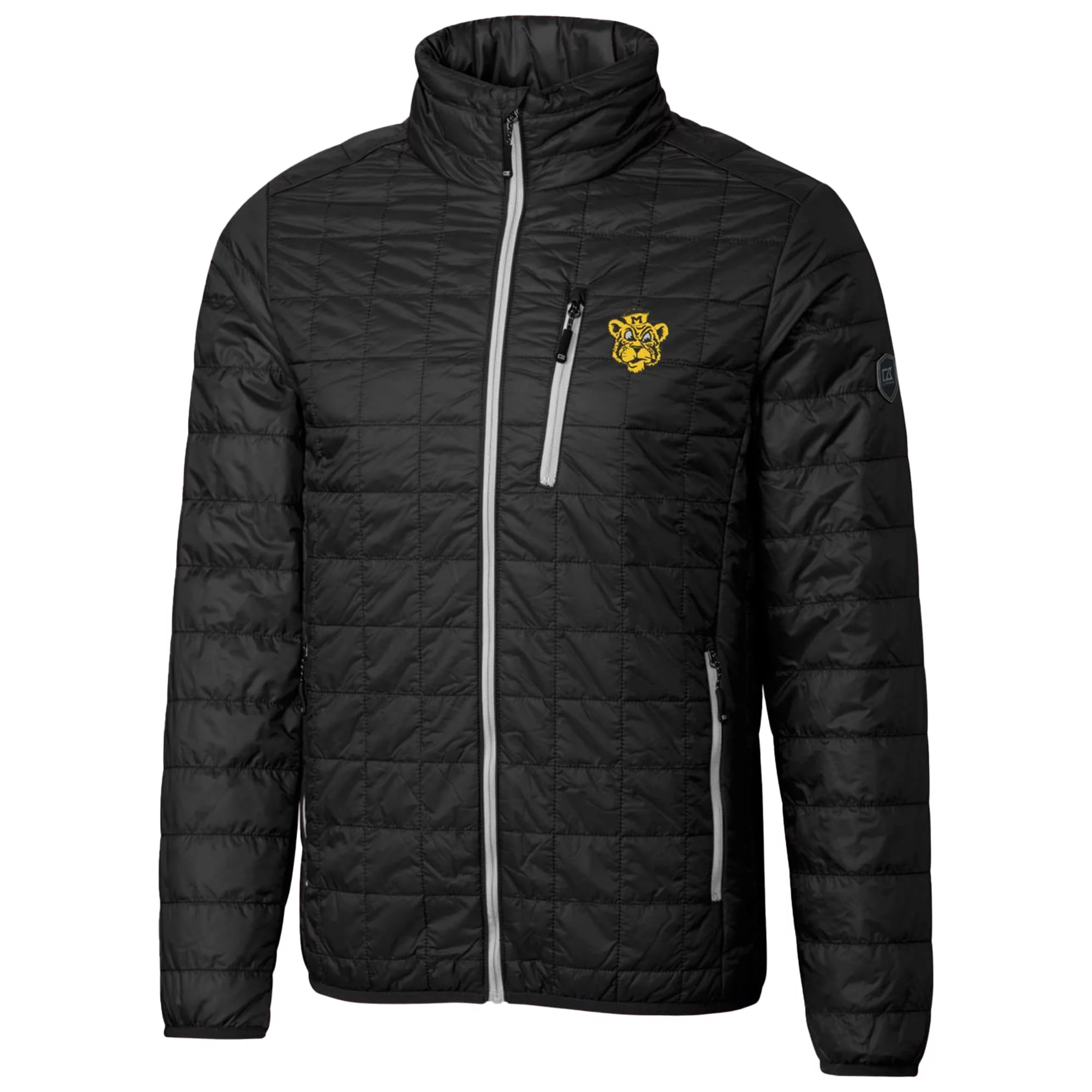 Cutter & Buck Black Missouri Tigers Primary Team Logo Rainier PrimaLoft Eco Insulated Full-Zip Puffer Jacket