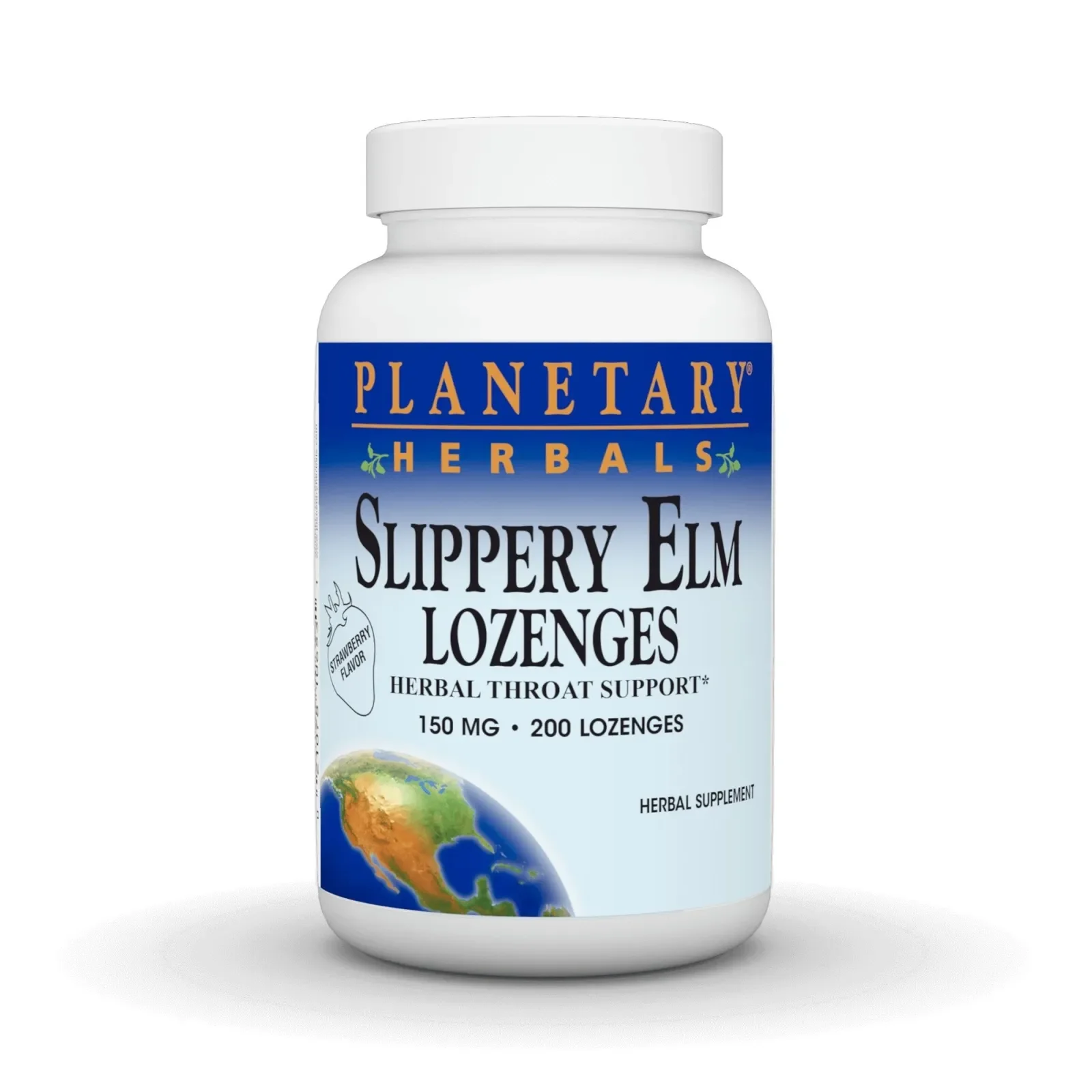 Slippery Elm Lozenges Strawberry 200 Lozenge