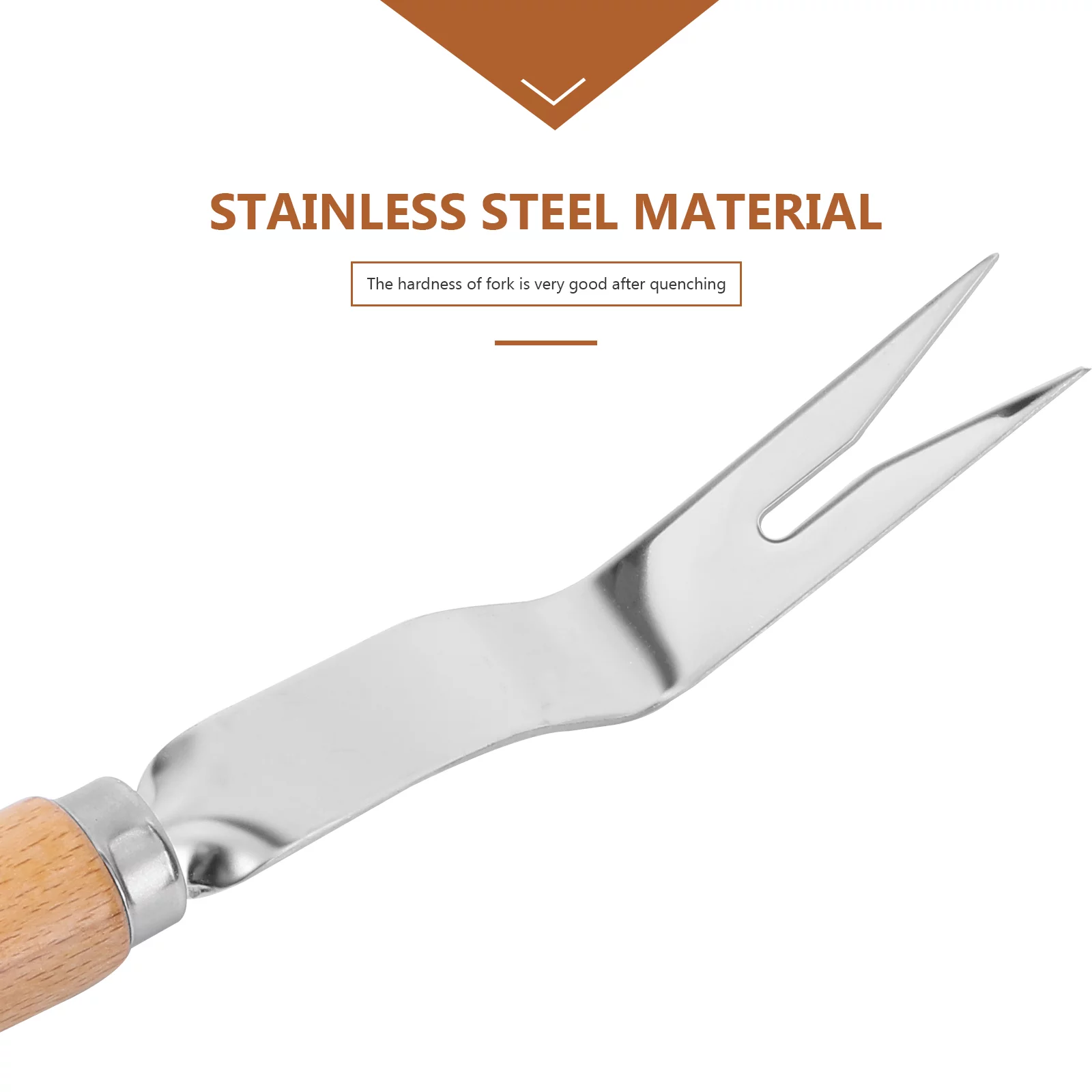 Gongxipen Professional Weeding Tool Wooden Handle Stainless Steel Manual Weeder Weeding Device (Stainless Steel Root Remover）