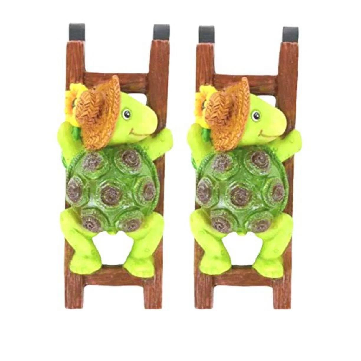 CGT Turtle Plant Pot Huggers Hanging Flower Garden Pals Animals Garden Figurines Ornaments Accents Indoor Outdoor Planters Lawn Fairy Decorations Terrariums Office Desk Home Gifts 5 in. (Set of 2)