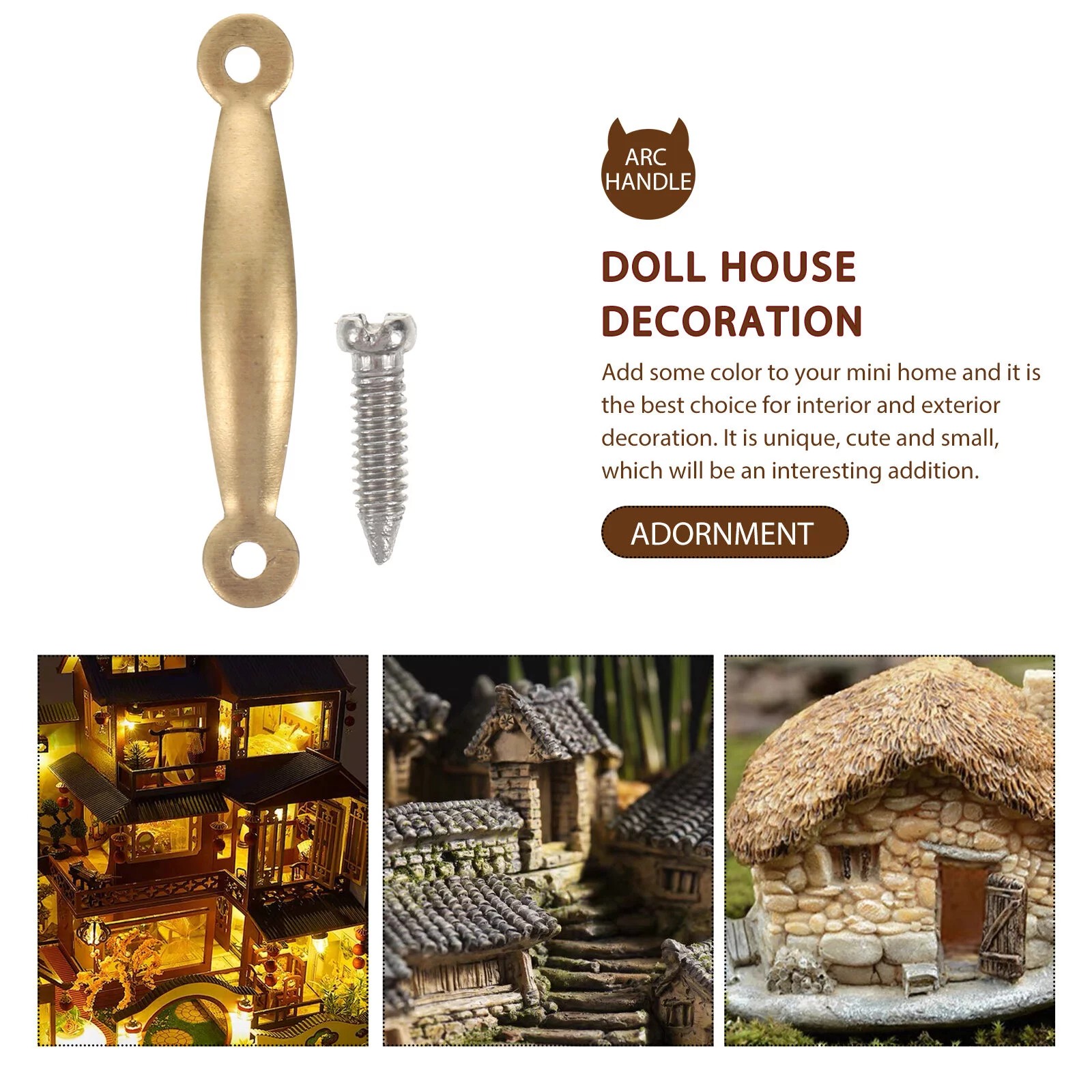 Handles for Dresser Drawers Doll House Arc Furniture Miniature Miniatures Ornaments DIY Accessories