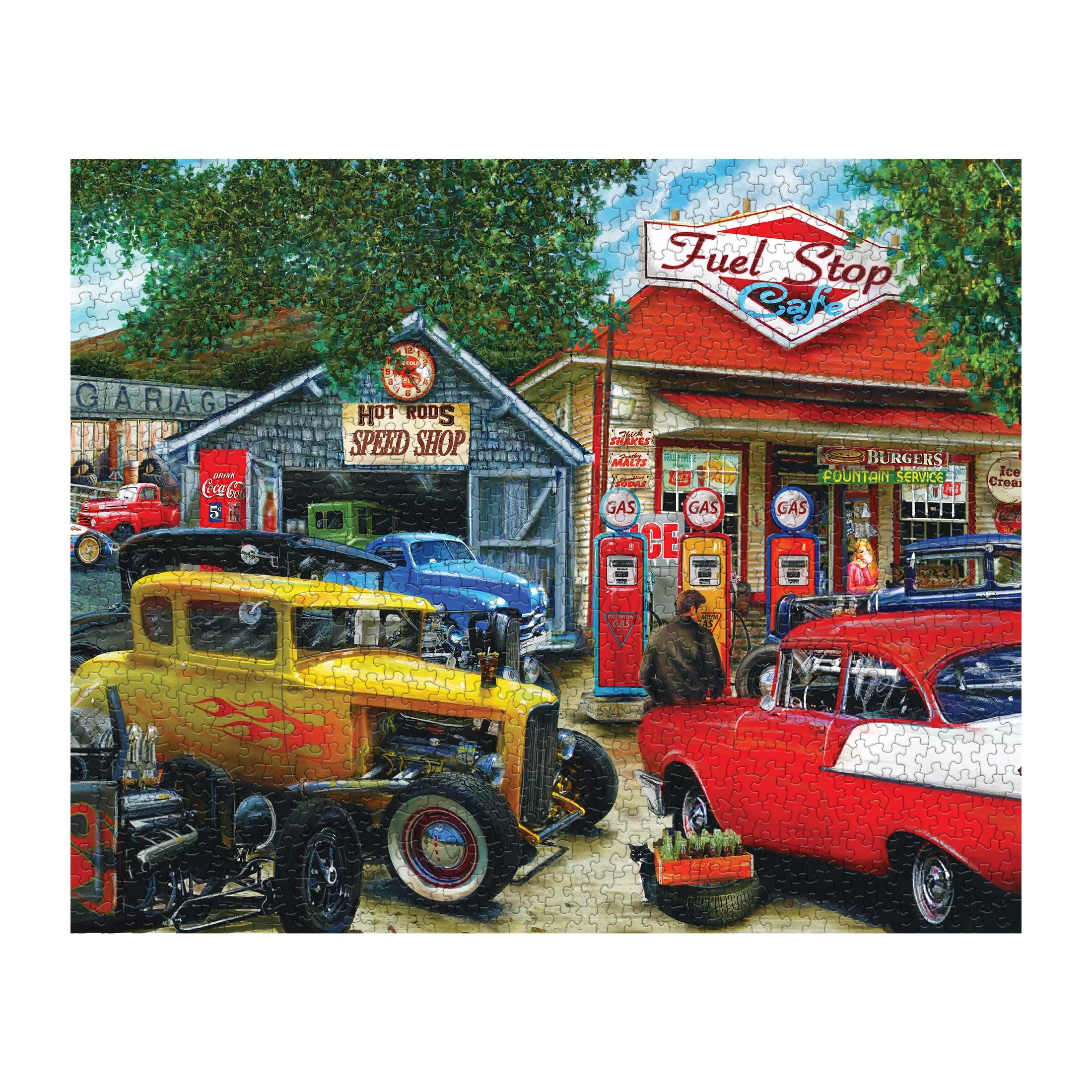 Hot Rod Café 1000 Piece Adult Jigsaw Puzzle By Springbok Puzzles