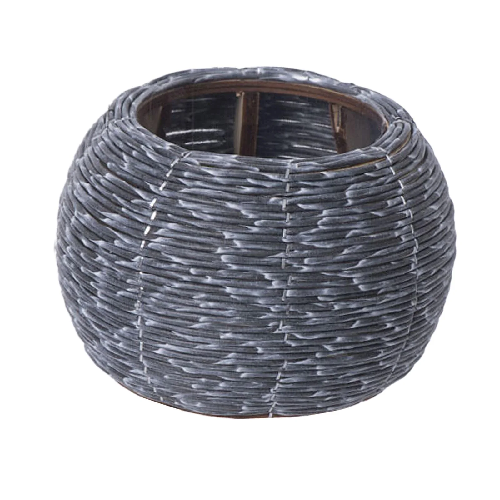 simhoa Basket Floor Planter Flower Stand Plant Decoration Versatile Woven Planter Basket Flower Container for Balcony Courtyard Yard Round 11cm