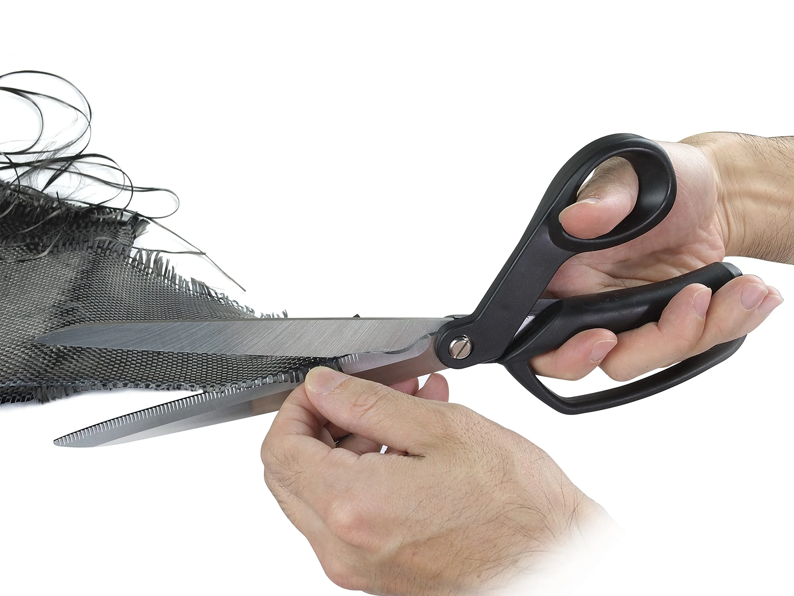 Ascend Tools Heavy Duty Big Bow Re-sharpenable Bent All-Purpose Industrial Utility Shears | 11-3/8 inch and 9-3/4 inch (Large)