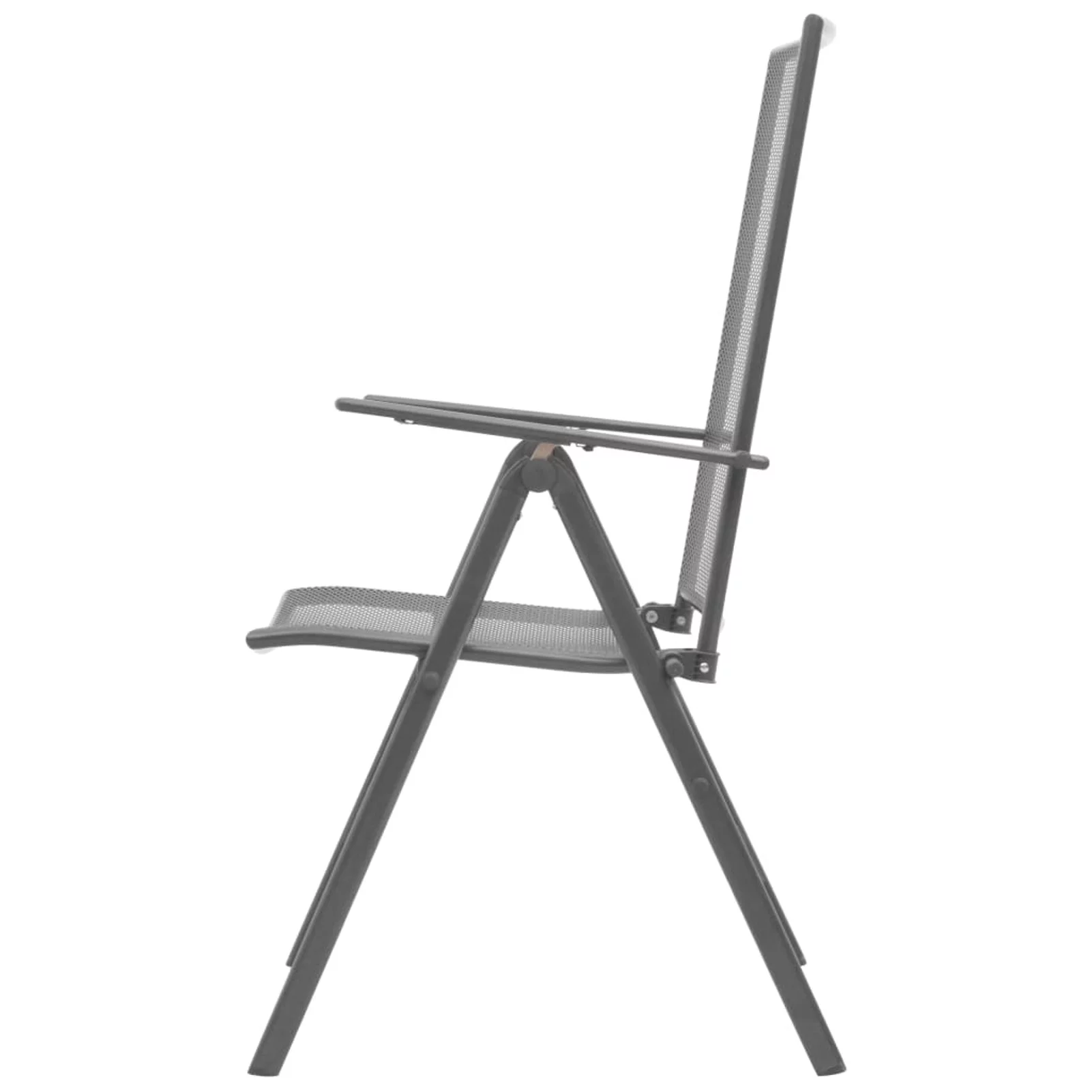 Suzicca Stackable Patio Chairs 2 pcs Steel Gray