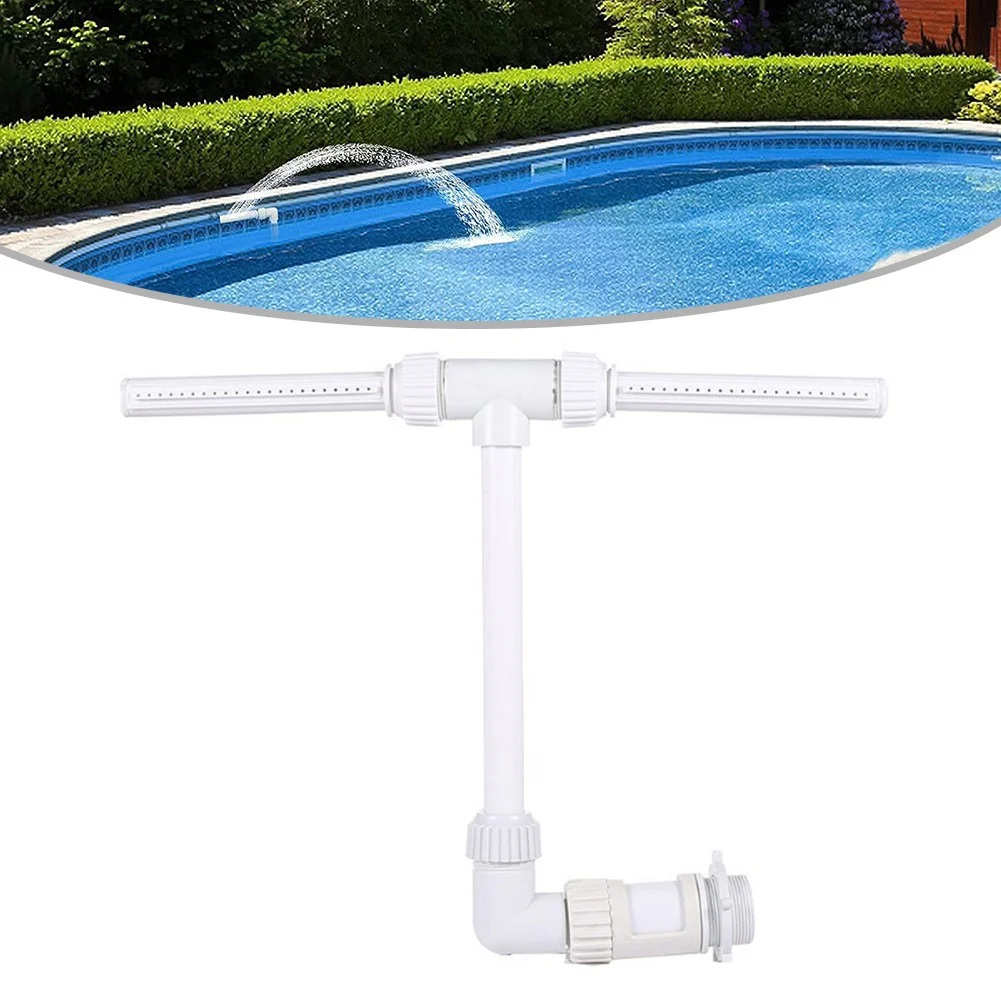 Swimming Pool Fountain Adjustable Water Dual Spray Sprinkler Waterfall Sprayer