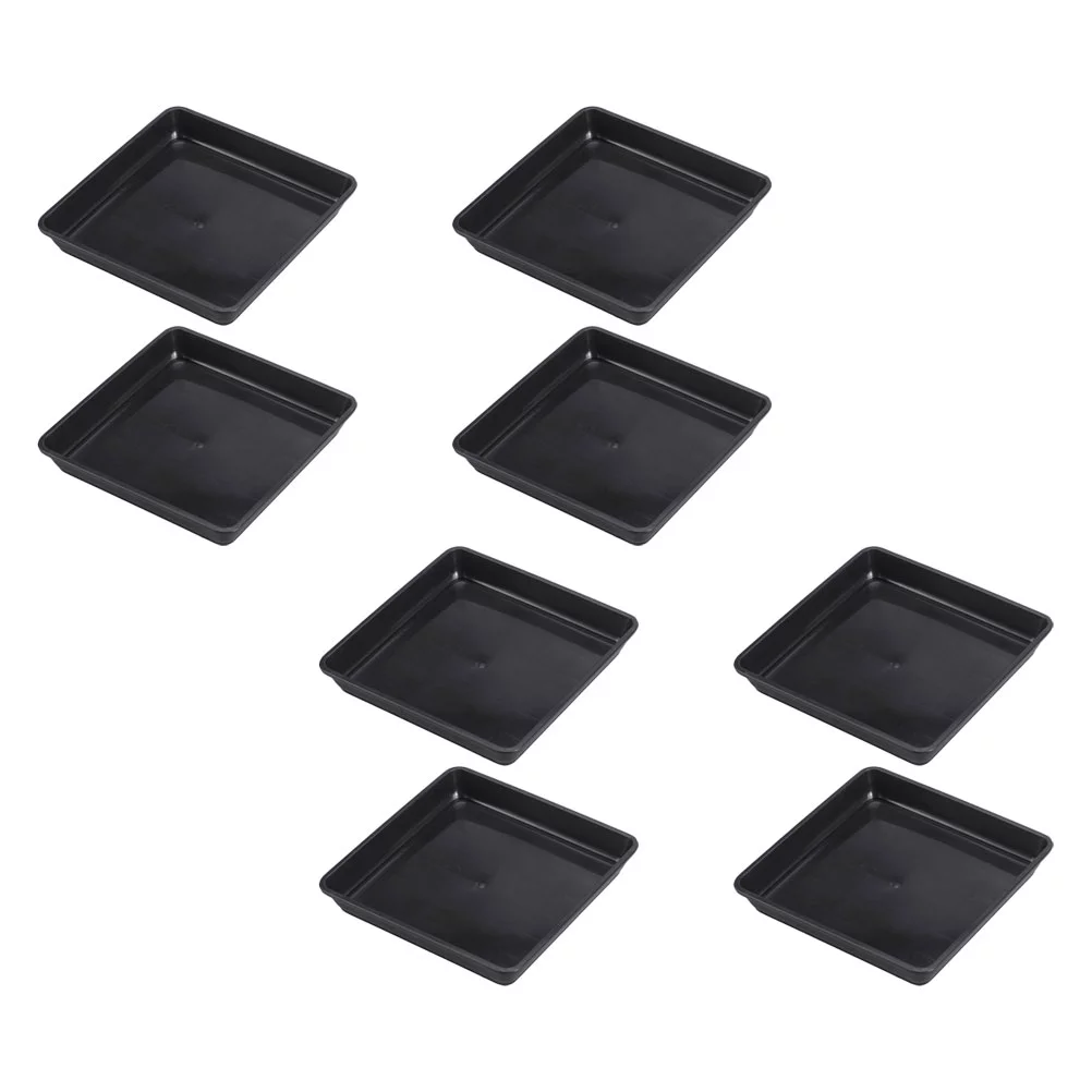 8pcs Plastic Flower Pot Tray Bonsai Tray Square Bonsai Durable Tray Square Planter Saucer