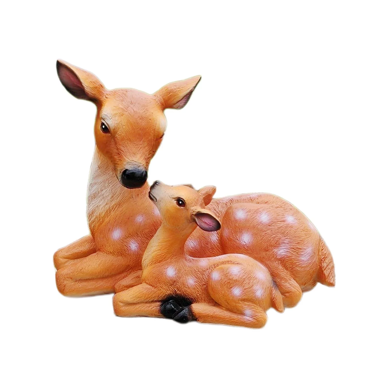 Mother Deer Decoration Garden Deer Statue Collectible Outdoor Deer Sculpture Resin Deer Figurine for Park Flower Bed Backyard Patio Balcony