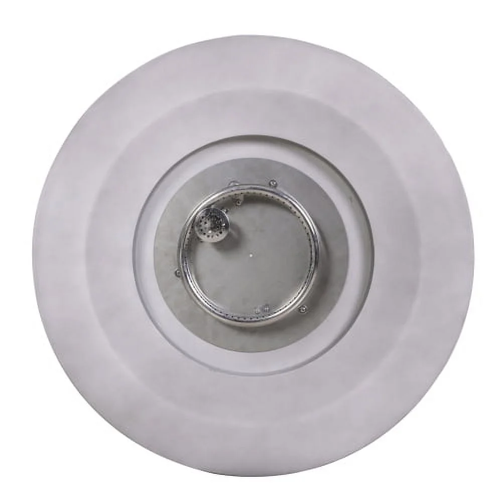 Buumin Diameter 30 Inch x 11 Inch Round Faux Concrete Texture Propane Gray Fire Pit With PVC Weather Cover