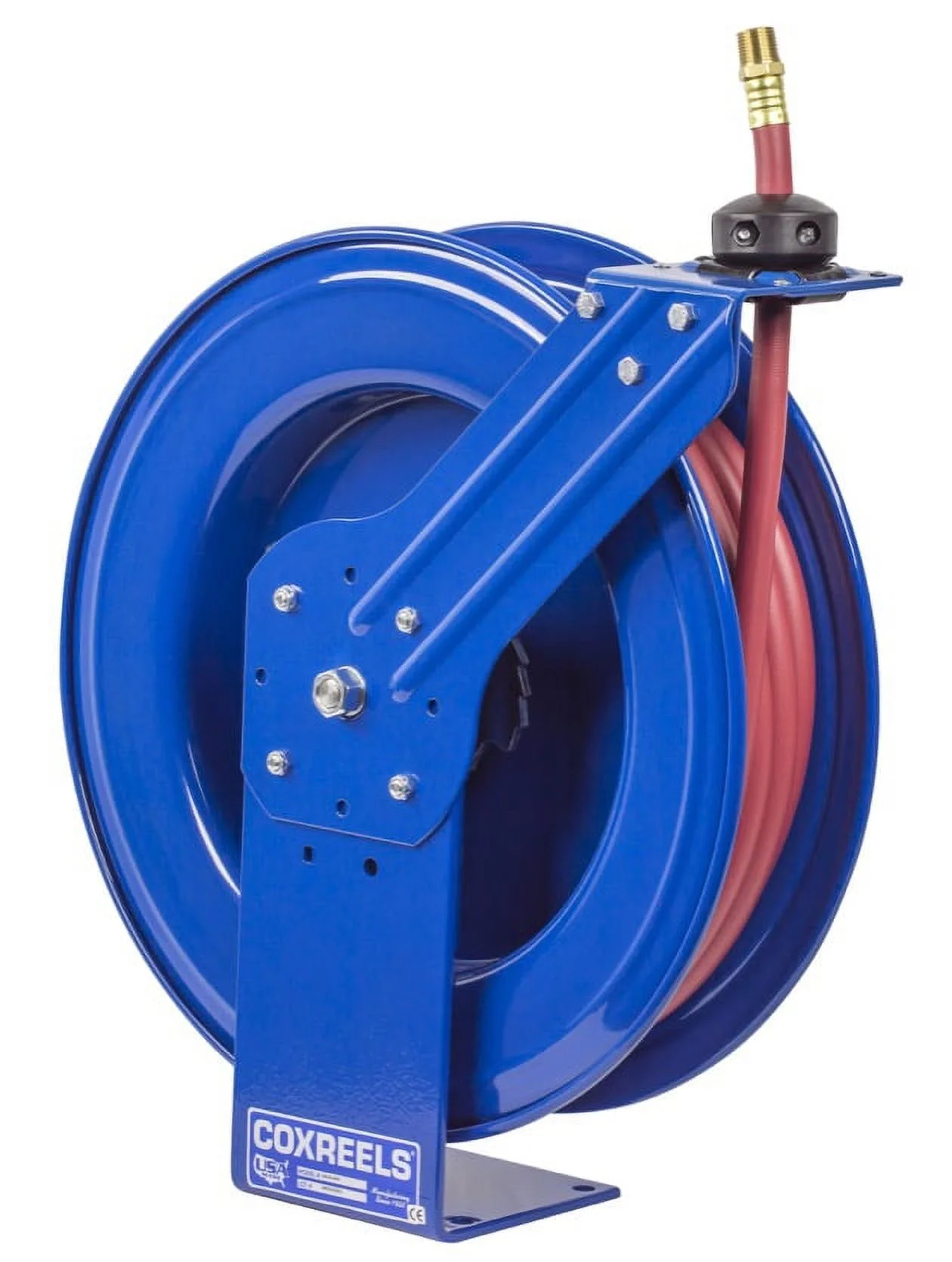 Coxreels SH Series Super Hub Air/Water Hose Reel, With 3/4in. x 50ft. PVC Hose, Max. 300 PSI, Model# SH-N-550