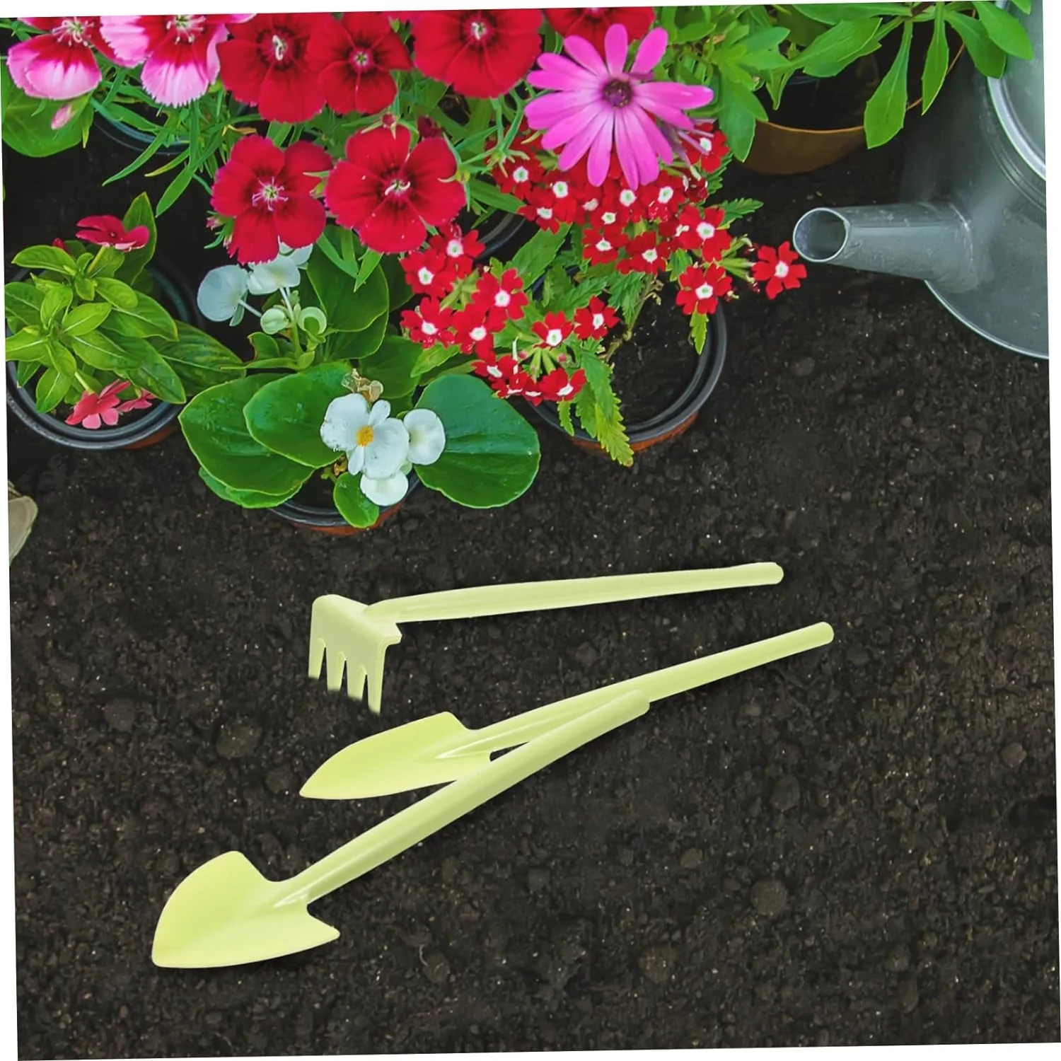 1 Set Gardening Three Piece Set Gifts Terrarium Kit Plant Care Kit The Gift Hand Rake Garden Tool Planting Trowel Root Trowel Mothers Day Gardening Child Mini Plastic Hoe