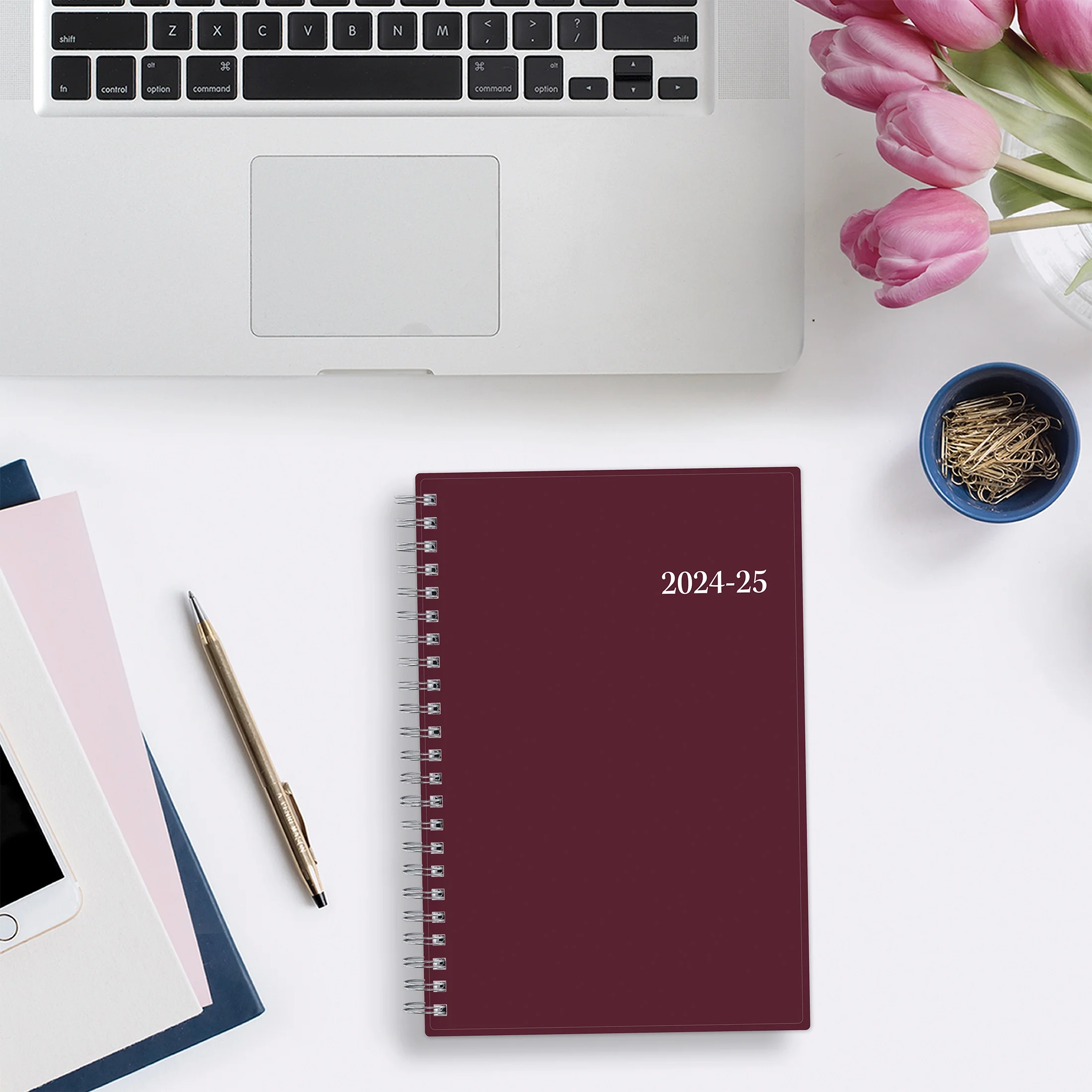 2024-25 Weekly Monthly Planner, 5x8, by Blue Sky, Berry