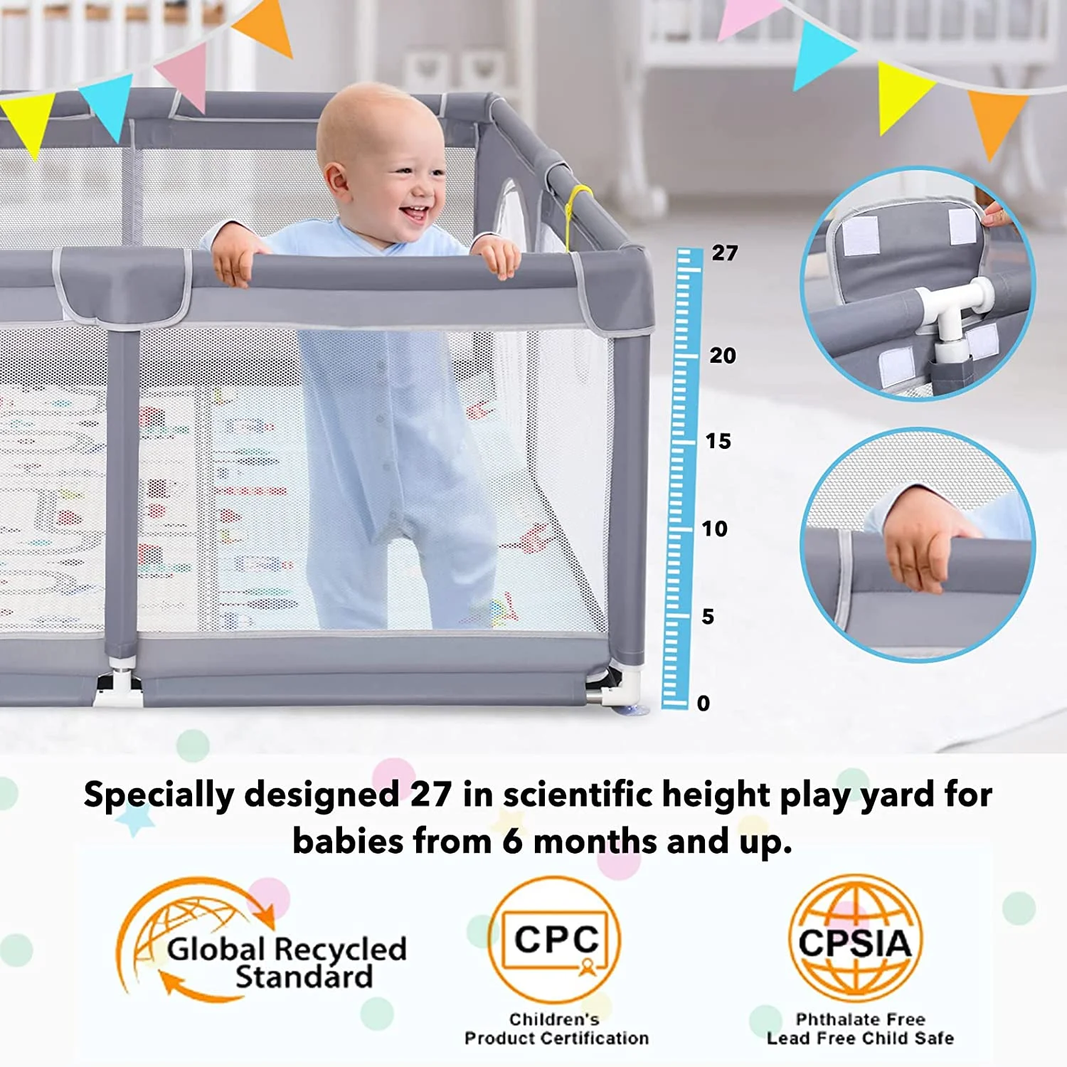 Baby Playpen with Mat, 79